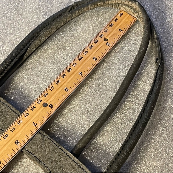 Free People Gray Rosetta Top Handle Suede Shoulder Bag flawed - Picture 7 of 11